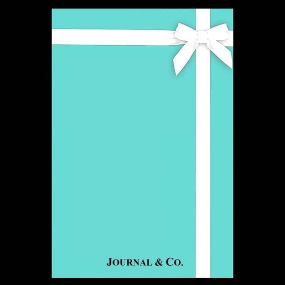 SOLD Cute JOURNAL & CO Turquoise Teal Tiffany Blue Ribbon Journal Notebook Diary - Picture 1 of 5